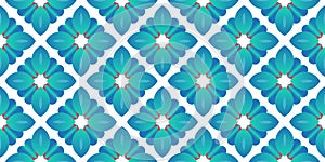 Leaves patterngradient blue and green background vector illustration