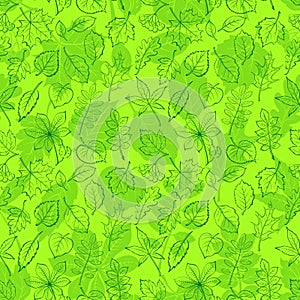 Leaves of Plants Pictogram, Seamless