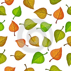 Leaves Seamless Pattern Vector Illustration