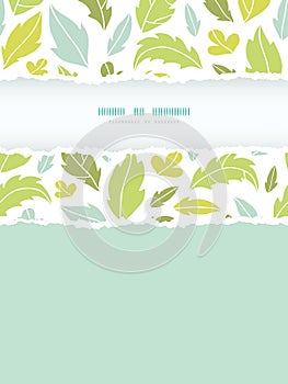 Leaves silhouettes vertical torn seamless pattern background