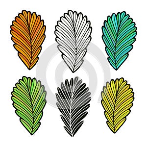 Leaves vector illustration. Autumn leaves collection. Isolated fall set.