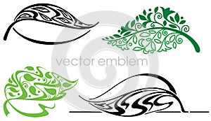 Leaves. Vector set of logo design templates. Elements for your design