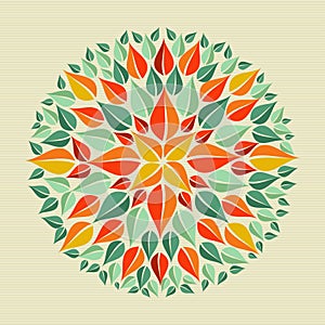 Leaves yoga mandala