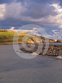 Leaving the Harbour on the island of Gozo Malta