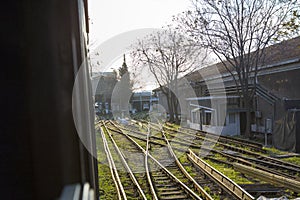 Leaving the Piraeus subway station