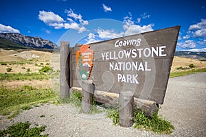 'Leaving Yellowstone National Park' Sign