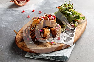 Lebanese Arayes Kofta served in dish isolated on table top view of arabic breakfast