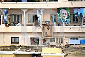Lebanon, Tripoli; February 13th 2011 - Balconies decorated with