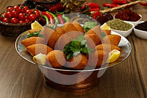 Lebanese Food of fried Kibe