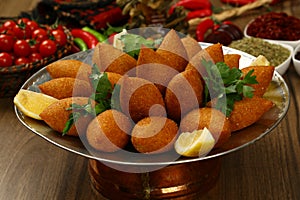 Lebanese Food of fried Kibe