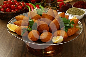 Lebanese Food of fried Kibe
