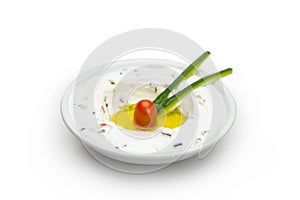 Lebanese food of Labneh Yogurt cheese