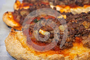 Lebanese Meat Pie Close up