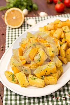 Lebanese spiced potatoes photo