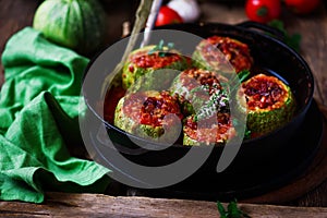 Lebanese stuffed zuccini..selective focus