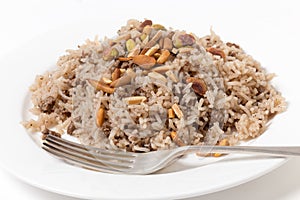 Lebanese-style spiced rice with meat