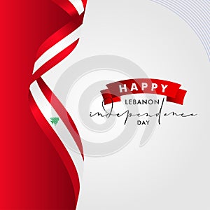 Lebanon Independence Day Vector Design Illustration For Banner and Background