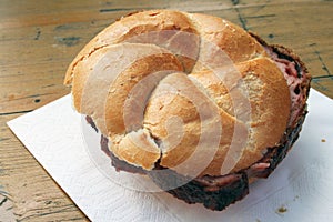 Leberkas in a bun