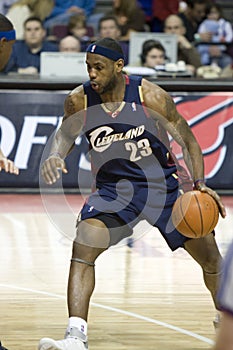 Lebron Dribbling The Ball