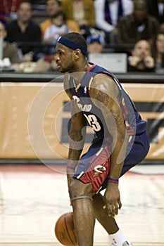 Lebron Dribbling The Ball