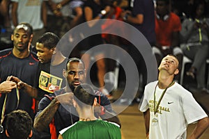 LeBron James put the medals to the winners