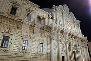 Partial view of the Celestine Palace and the Basilica of Santa Croce. photo