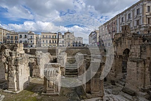 Roman amphitheater in Lecce, Italy