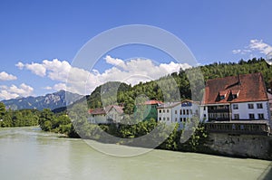 Lech River in Fussen in Bavaria, Germany