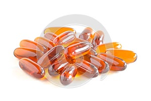 Lecithin gel vitamin supplement capsules.