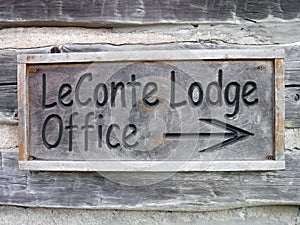 LeConte Lodge Office Sign