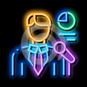 lector infographic neon glow icon illustration photo