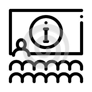 Lector information blackboard icon vector outline illustration