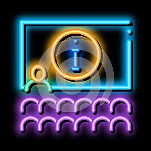 lector information blackboard neon glow icon illustration photo