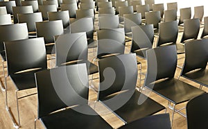 Lecture hall at conference center without people