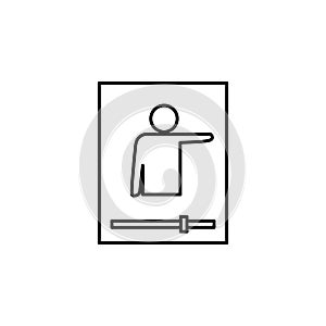 lecture, tutorial, video icon. Element of education icon for mobile concept and web apps. Thin line lecture, tutorial, video icon