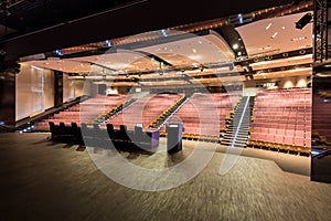 Lecturers` platform in academy`s auditorium photo