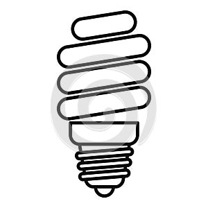 Led bulb icon, outline style