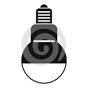 Led bulb icon simple vector. Power solar panel