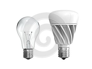 LED bulb and incandescent bulb