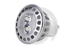 LED bulb in plastic housing. Accessories for illuminating the space in the household