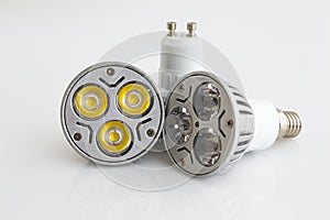 LED bulbs warm white GU10 and E14