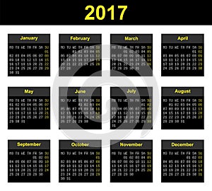 2017 LED Calendar