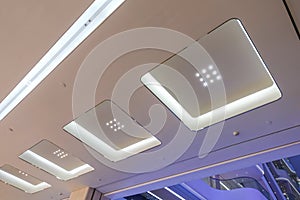 Led ceiling light in modern commercial building