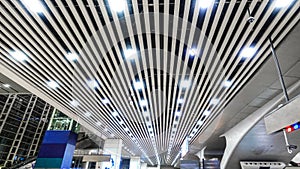 Led  ceiling light  in modern commercial building