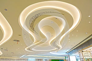 Led  ceiling light  in modern commercial building