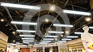 Led  ceiling light  in modern commercial building