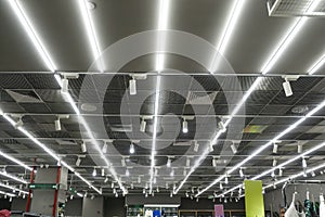 Led ceiling lights  in a commercial  building