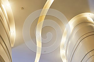 Led ceiling of modern commercial building