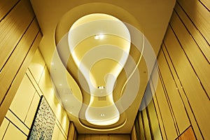 Led ceiling of modern commercial building