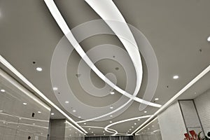 Led ceiling of modern plaza hall photo